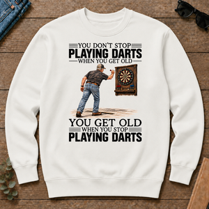 You Get old When You Stop Playing Darts - white - CS2D-White