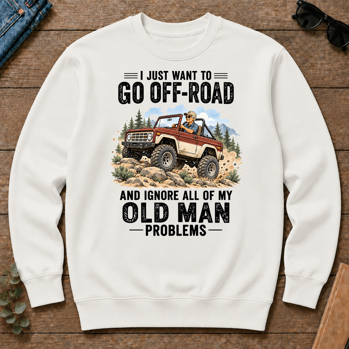 I Just Want To Go Off-road Art - white - CS2D-White