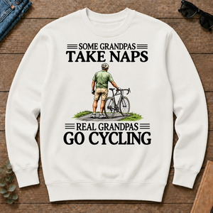 Real Grandpas Go Cycling Vintage - white - CS2D-White