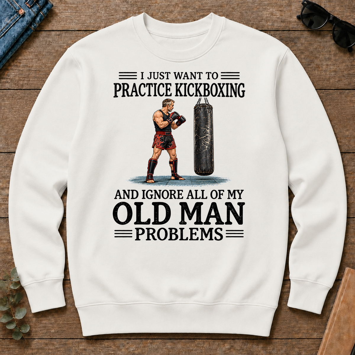 I Just Want To Practice Kickboxing - white - CS2D-White