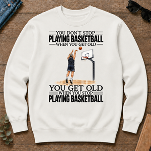 Vintage You Get Old When You Stop Playing Basketball - white - CS2D-White