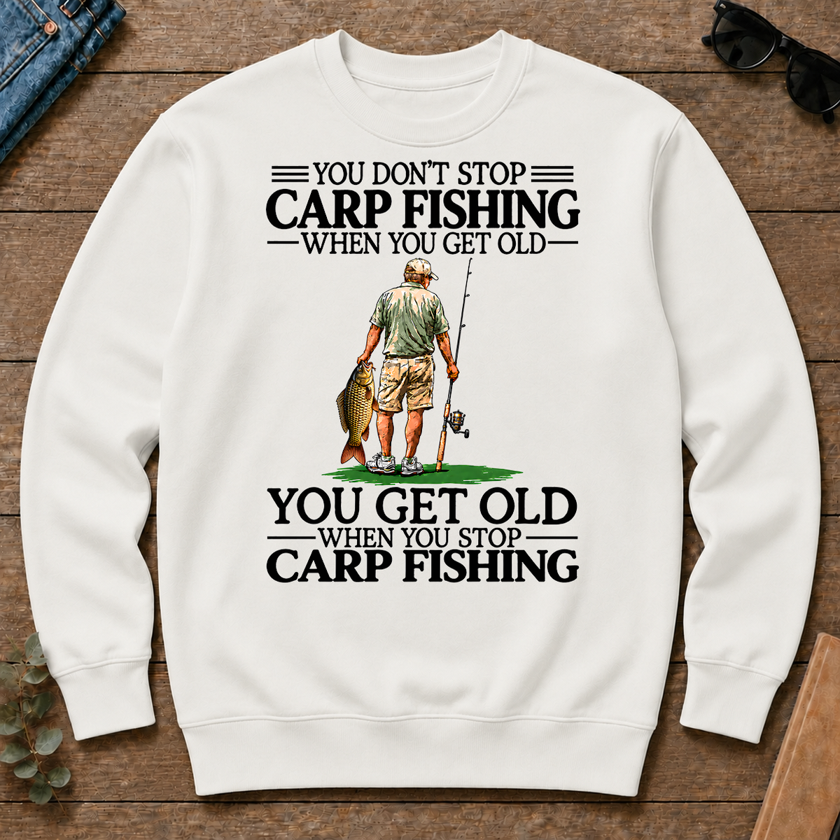 Don't Stop Carp Fishing - white - CS2D-White