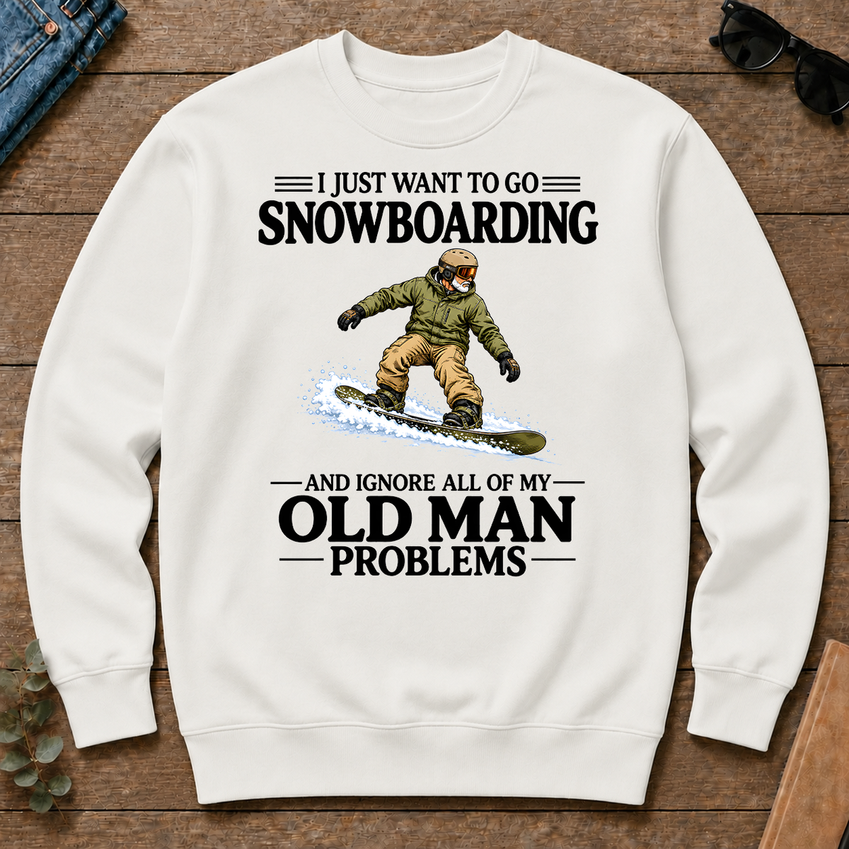 I Just Want To Go Snowboarding - white - CS2D-White