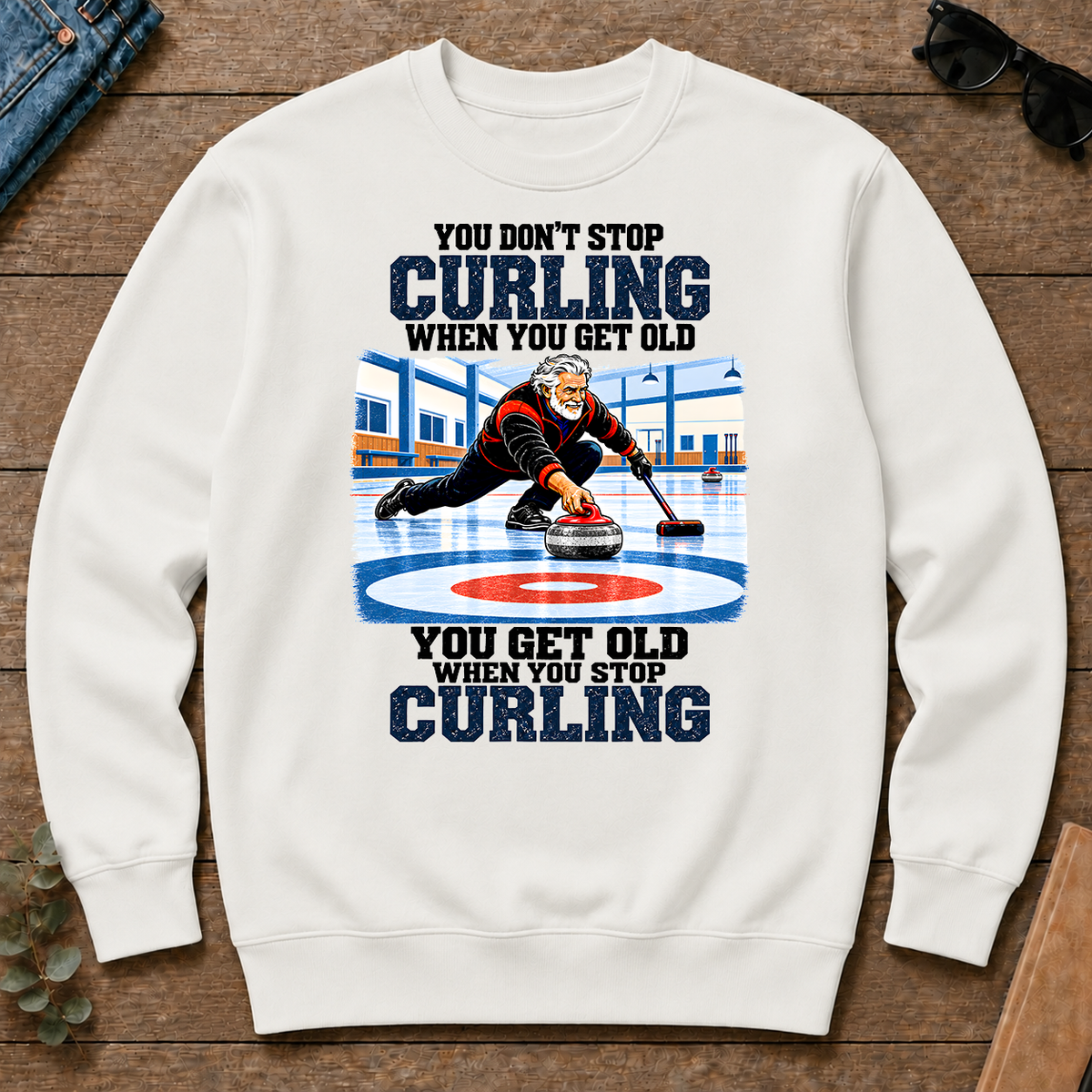 You Get Old When You Stop Curling - white - CS2D-White