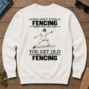 Vintage You Get Old When You Stop Fencing - white - CS2D-White