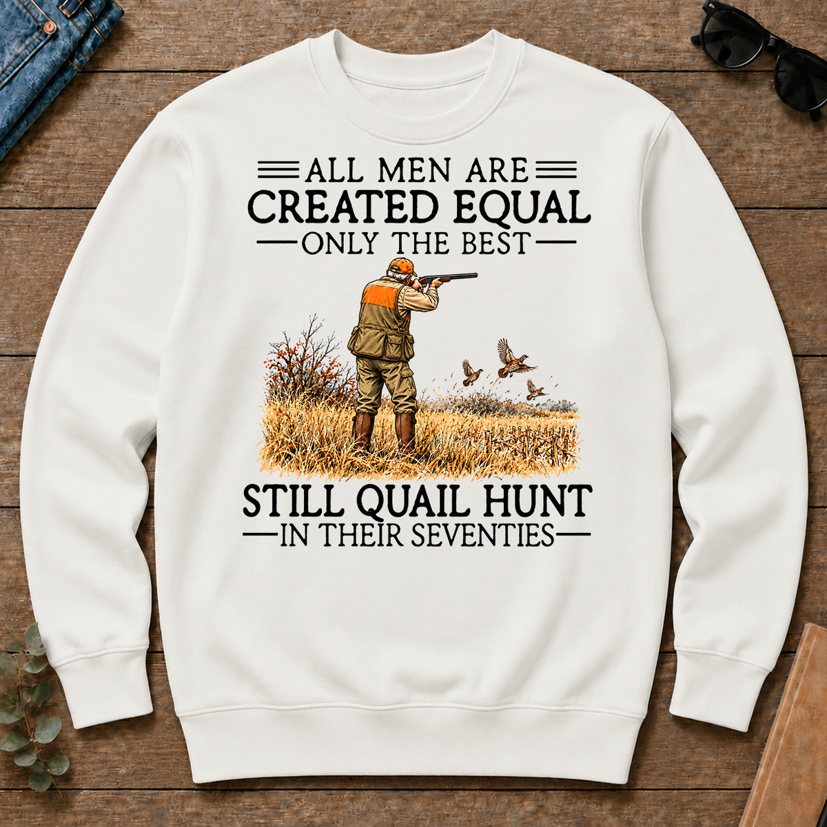 All Men Are Created Equal Quail Hunting 70s - white - CS2D-White