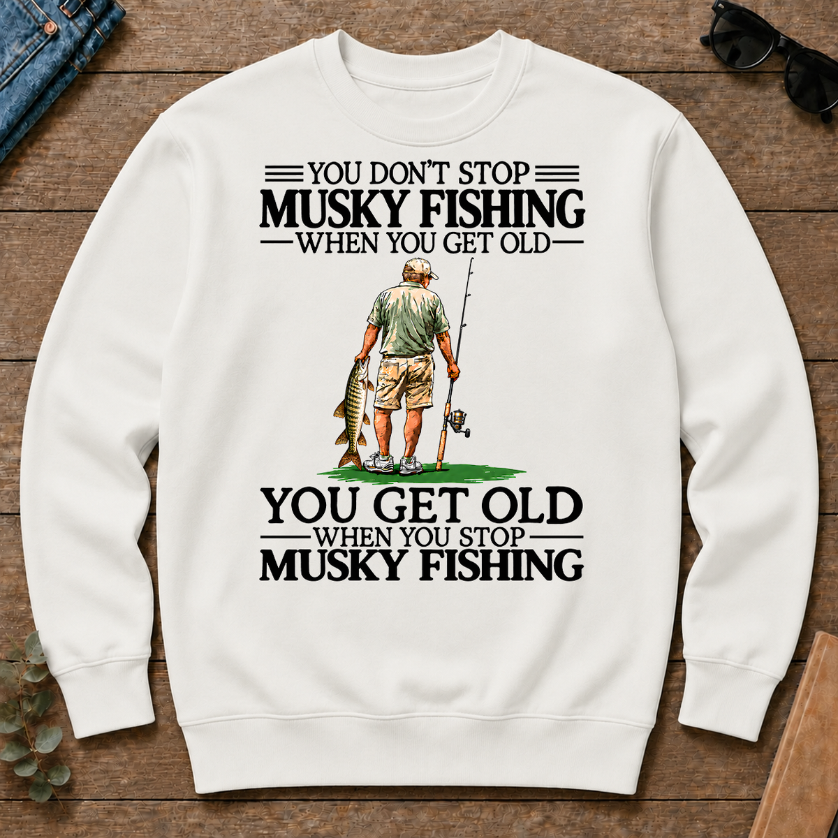 Don't Stop Musky Fishing - white - CS2D-White
