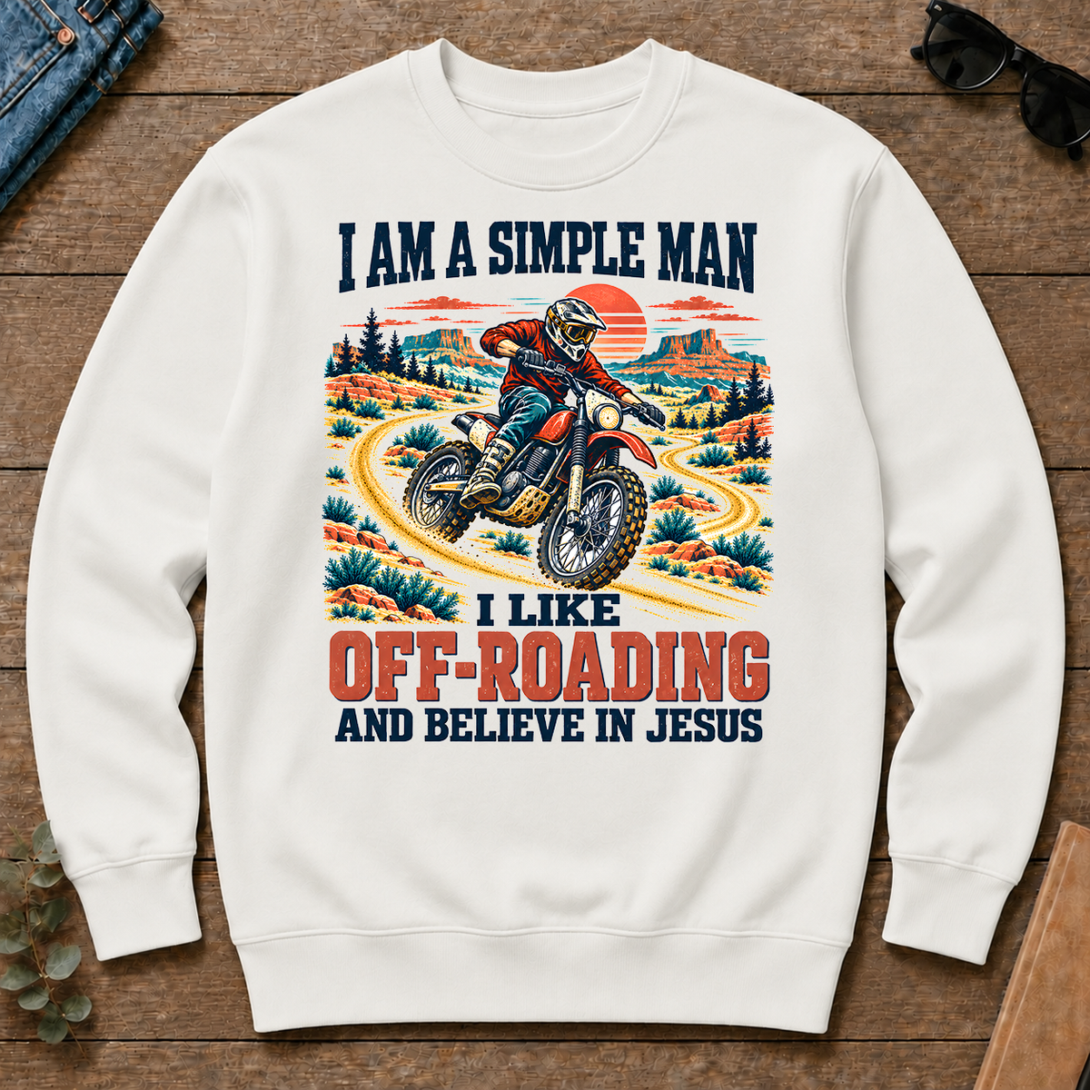 I Like Off-roading And Believe In Jesus - white - CS2D-White