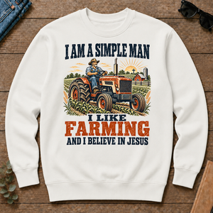 I Like Farming And Believe In Jesus - white - CS2D-White