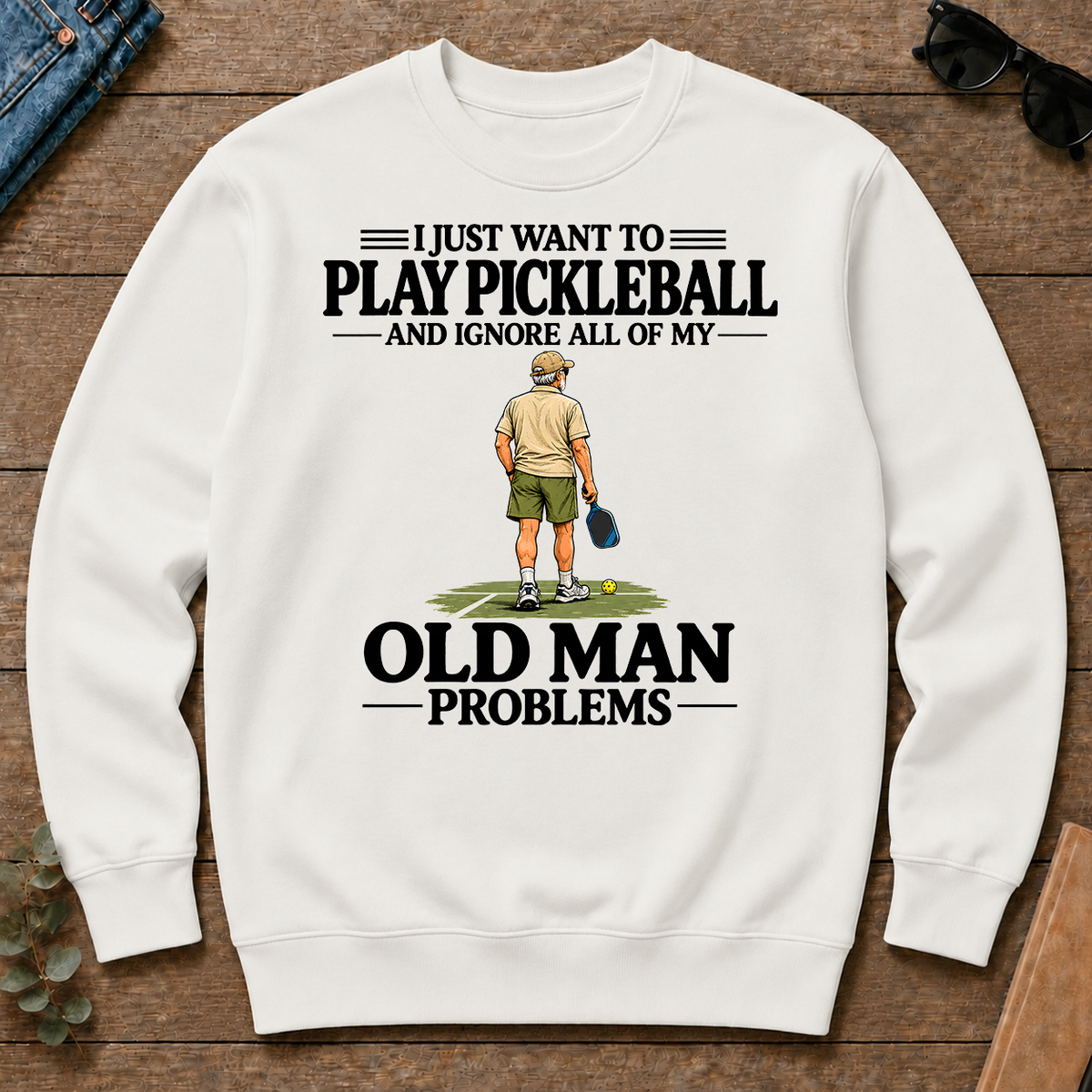 I Just Want To Play Pickleball Vintage - white - CS2D-White