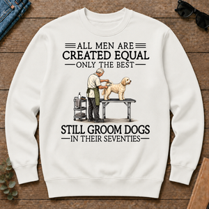 All Men Are Created Equal Only The Best Still Groom Dogs 70s - white - CS2D-White