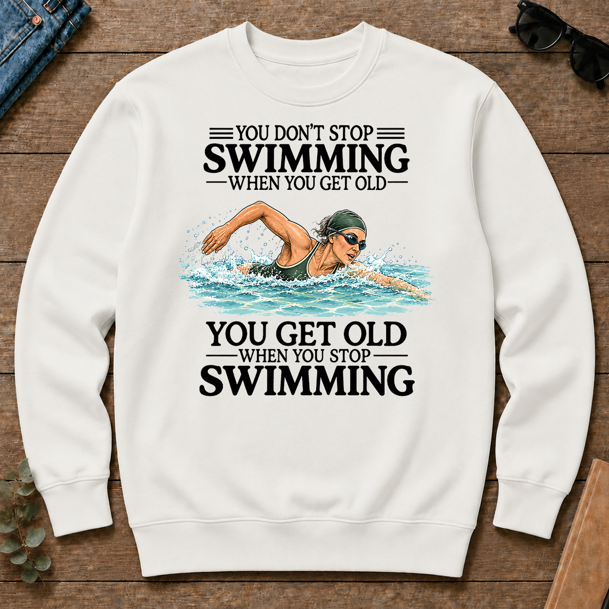 Don't Stop Swimming - white - CS2D-White