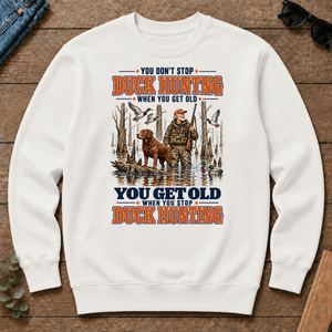 You Get Old When You Stop Duck Hunting With Chesapeake - white - CS2D-White
