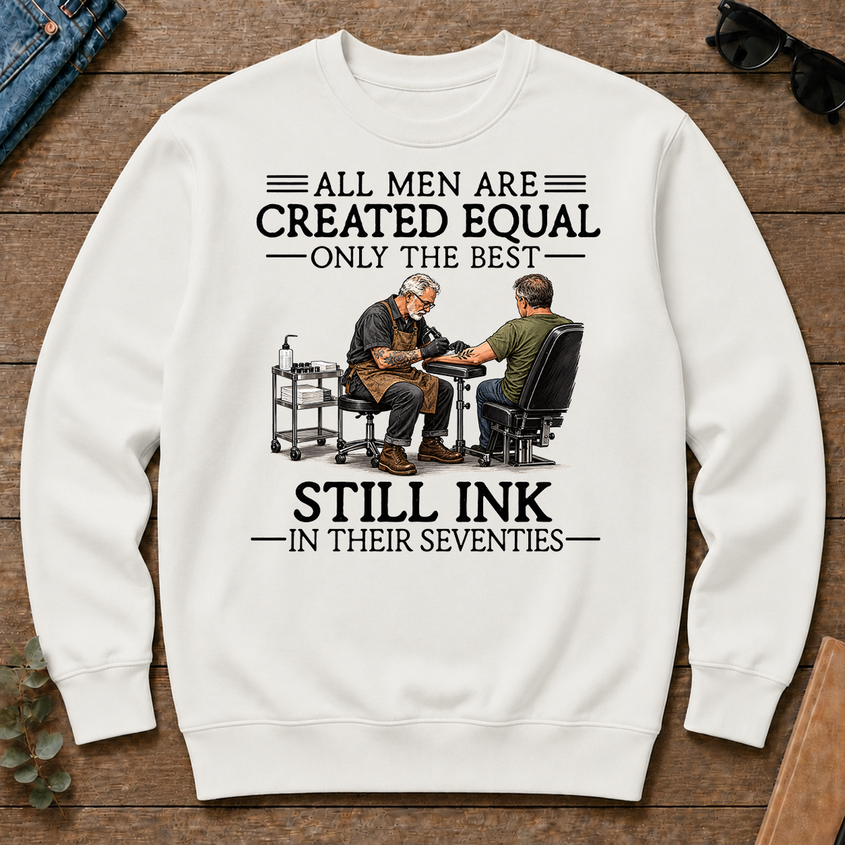 All Men Are Created Equal Only The Best Still Ink 70s - white - CS2D-White