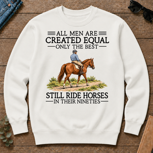 All Men Are Created Equal Only The Best Still Ride Horse 90s - white - CS2D-White