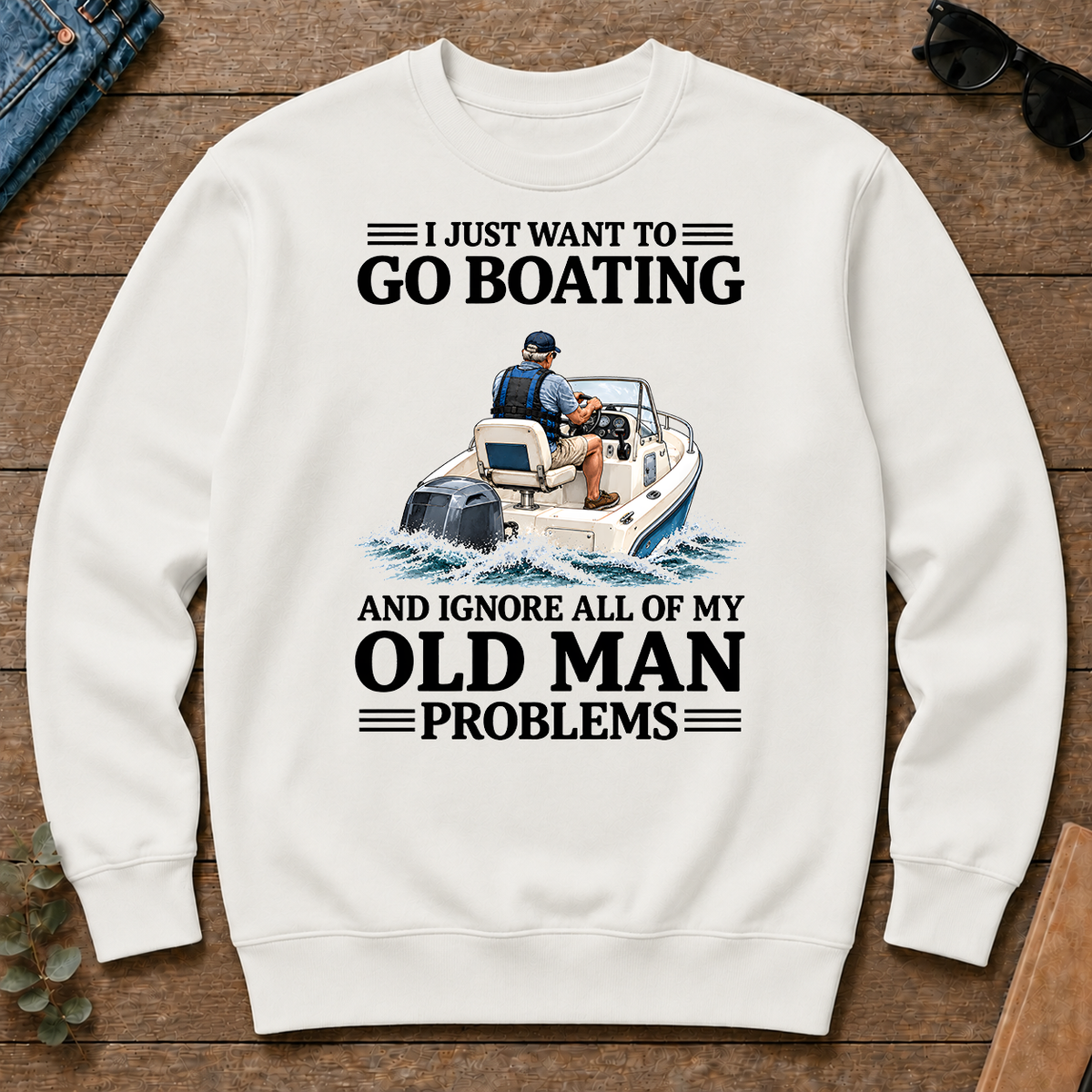 I Just Want To Go Boating - white - CS2D-White