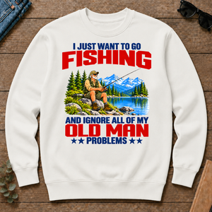 I Just Want To Go Fishing Art - white - CS2D-White