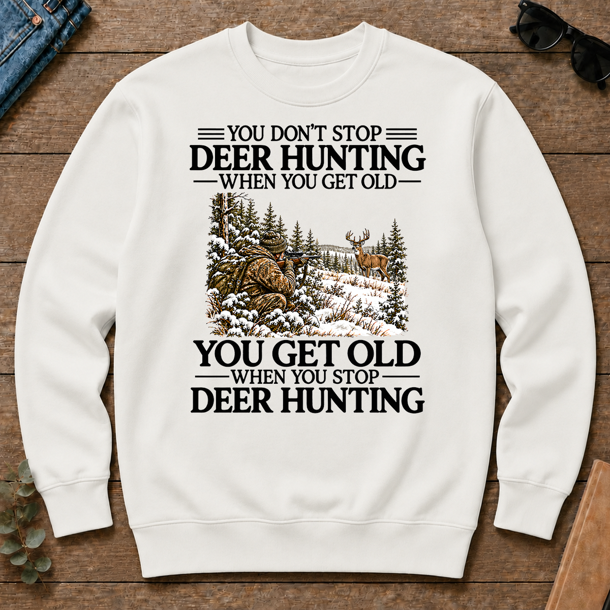 Don't Stop Deer Hunting Snow - white - CS2D-White