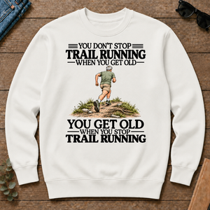 Don't Stop Trail Running Vintage Art - white - CS2D-White