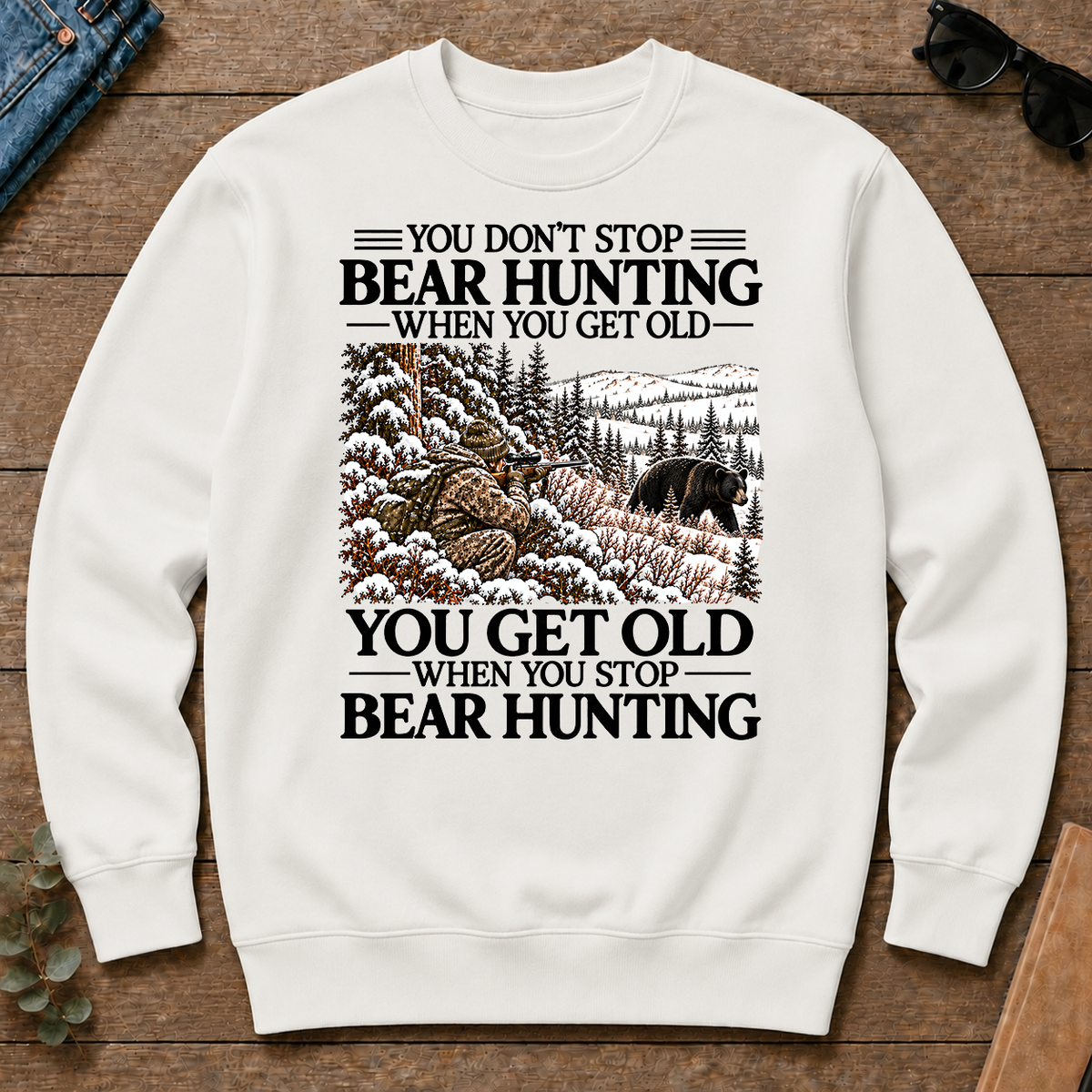 Don't Stop Black Bear Hunting Snow - white - CS2D-White
