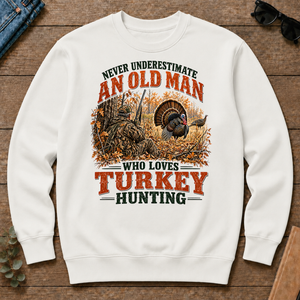 An Old Man Loves Turkey Hunting - white - CS2D-White