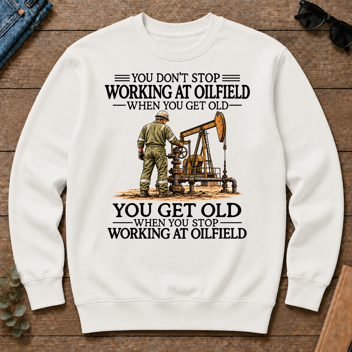 Don't Stop Working at Oilfield - white - CS2D-White