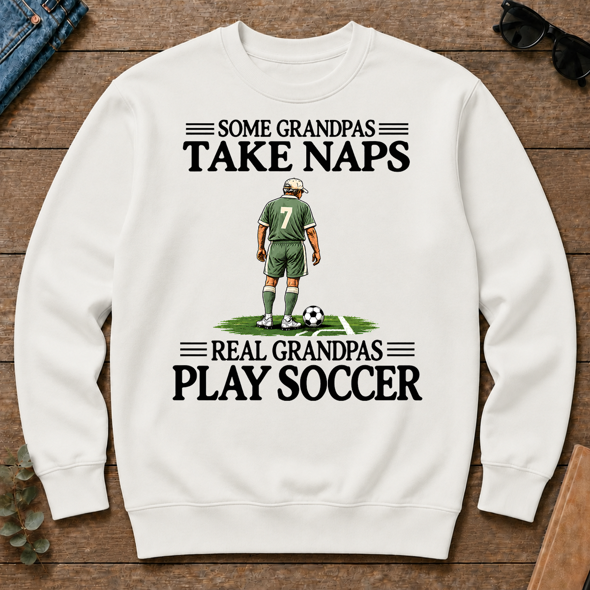 Real Grandpas Play Soccer Vintage - white - CS2D-White