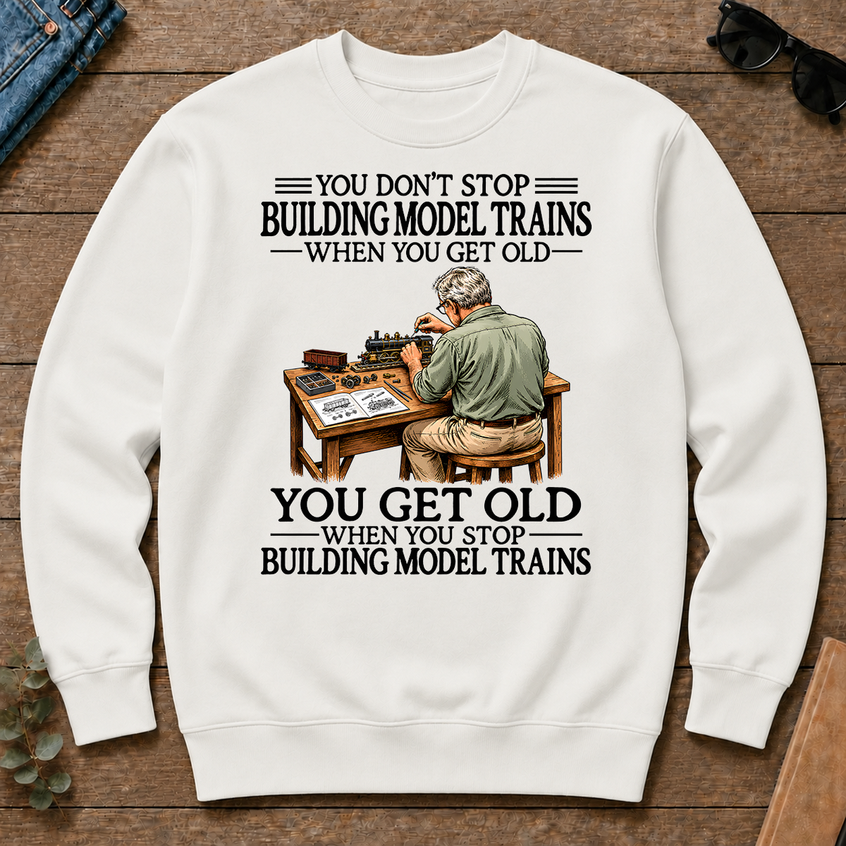Don't Stop Building Model Trains - white - CS2D-White