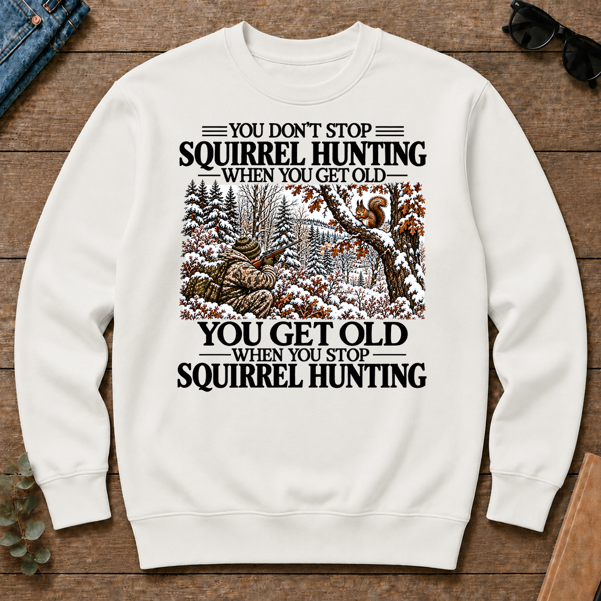 Don't Stop Winter Squirrel Hunting Snow - white - CS2D-White