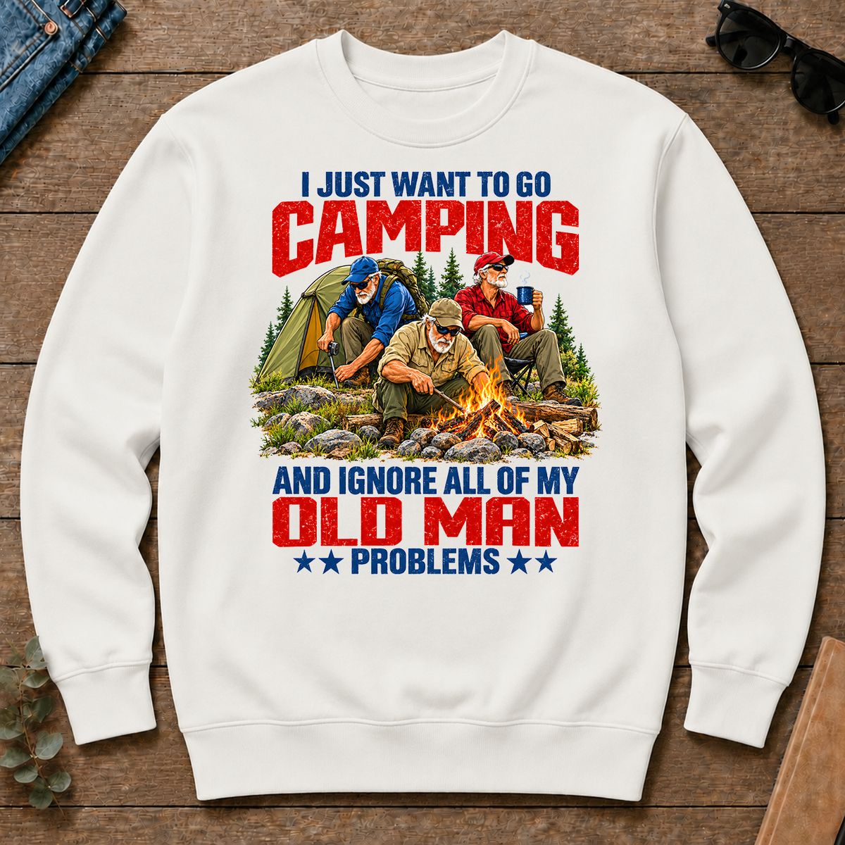 I Just Want To Go Camping - white - CS2D-White