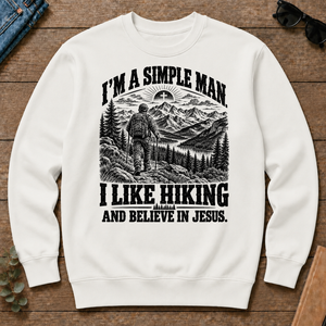 I like Hiking Believe In Jesus - white - CS2D-White