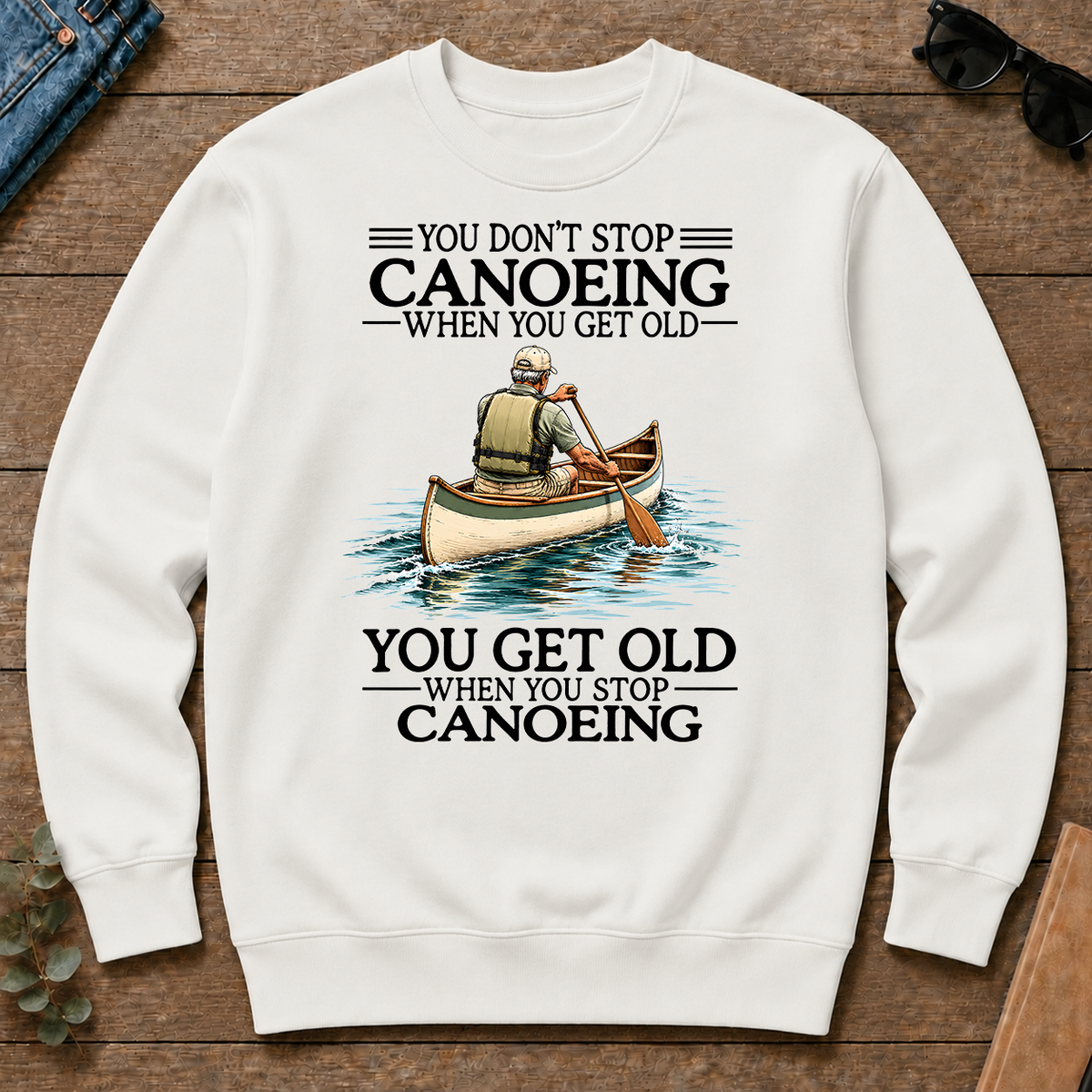 Don't Stop Canoeing - white - CS2D-White