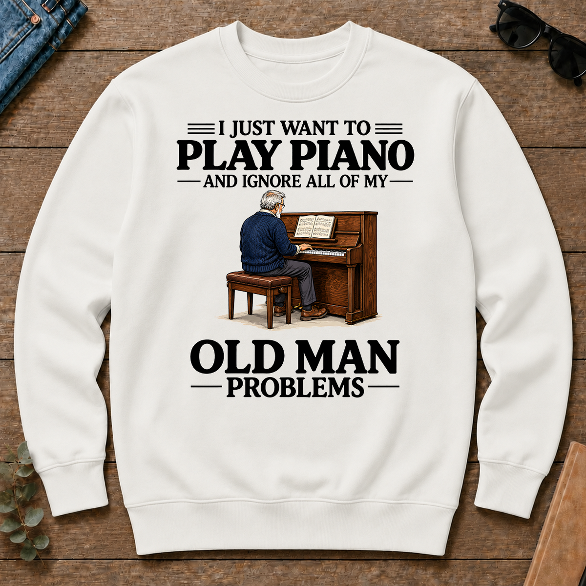 I Just Want To Play Piano - white - CS2D-White