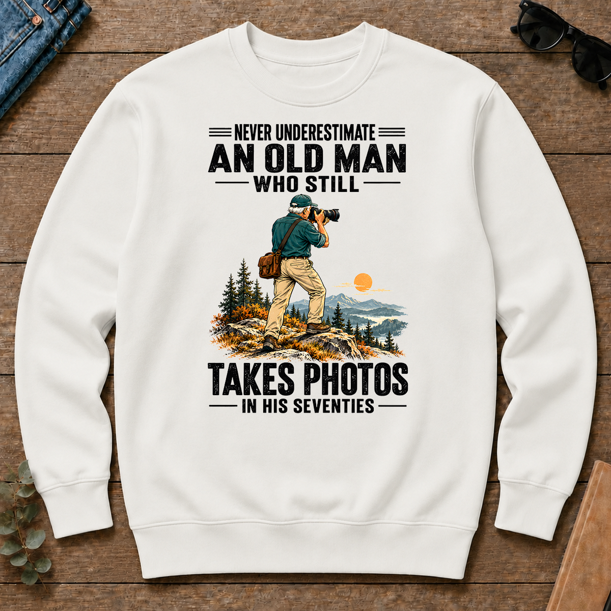 An Old Man Still Takes Photos In His 70s - white - CS2D-White