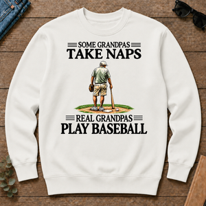 Real Grandpas Play Baseball Vintage - white - CS2D-White
