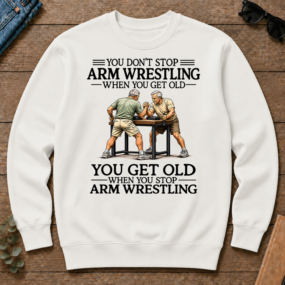 Don't Stop Arm Wrestling - white - CS2D-White