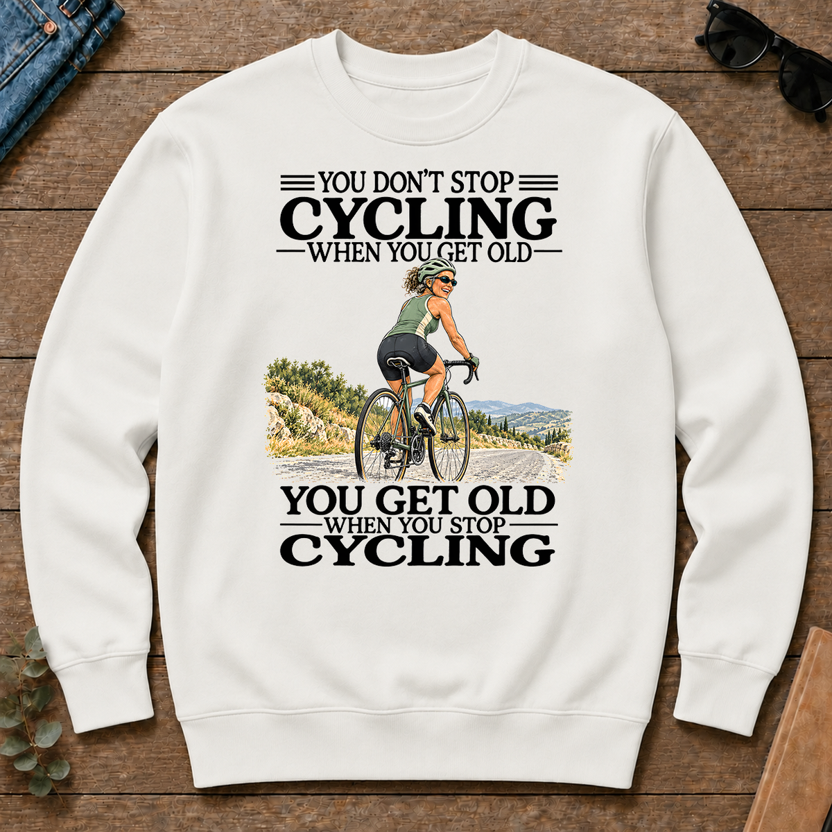 Don't Stop Cycling - white - CS2D-White