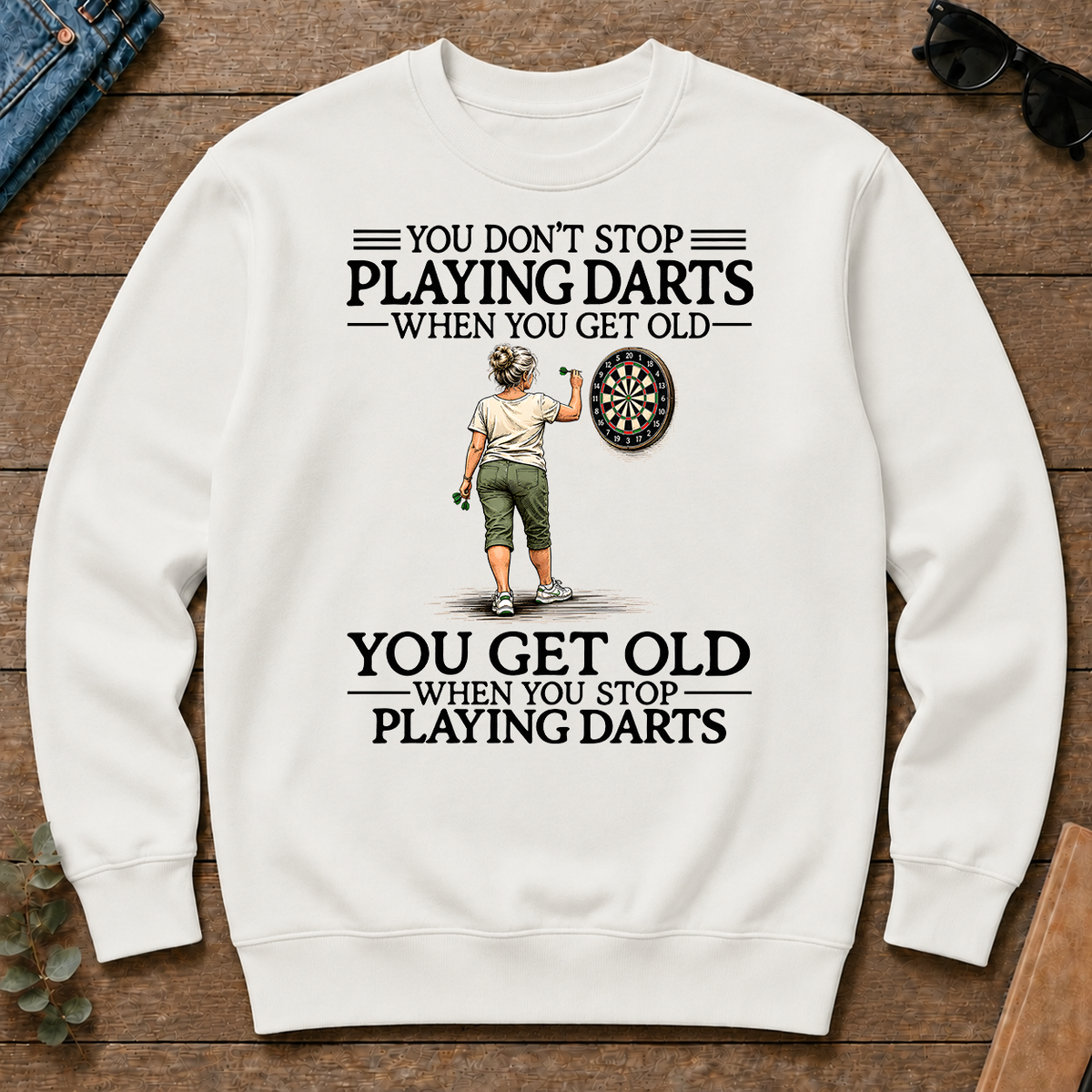 Don't Stop Playing Darts - white - CS2D-White
