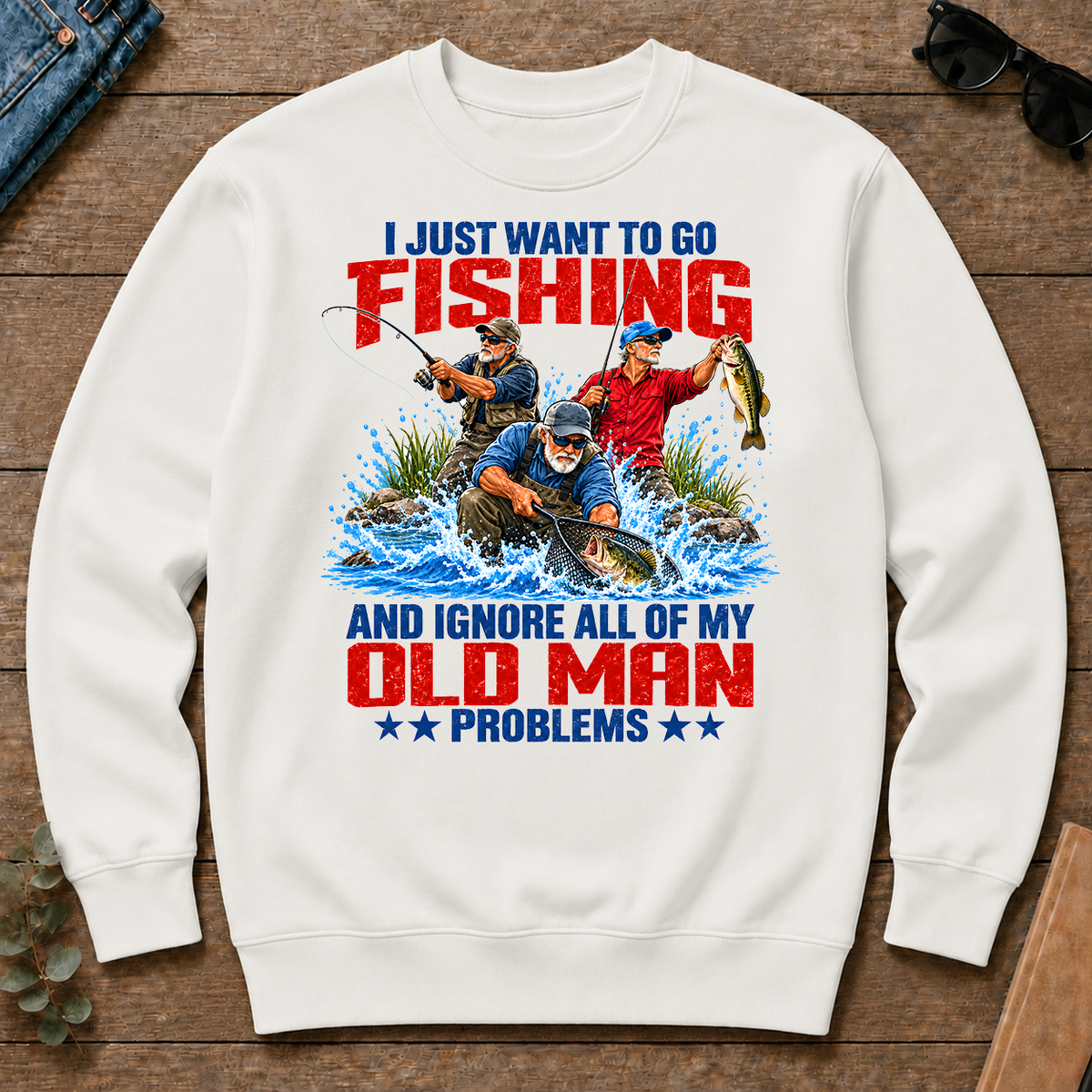 I Just Want To Go Fishing - white - CS2D-White