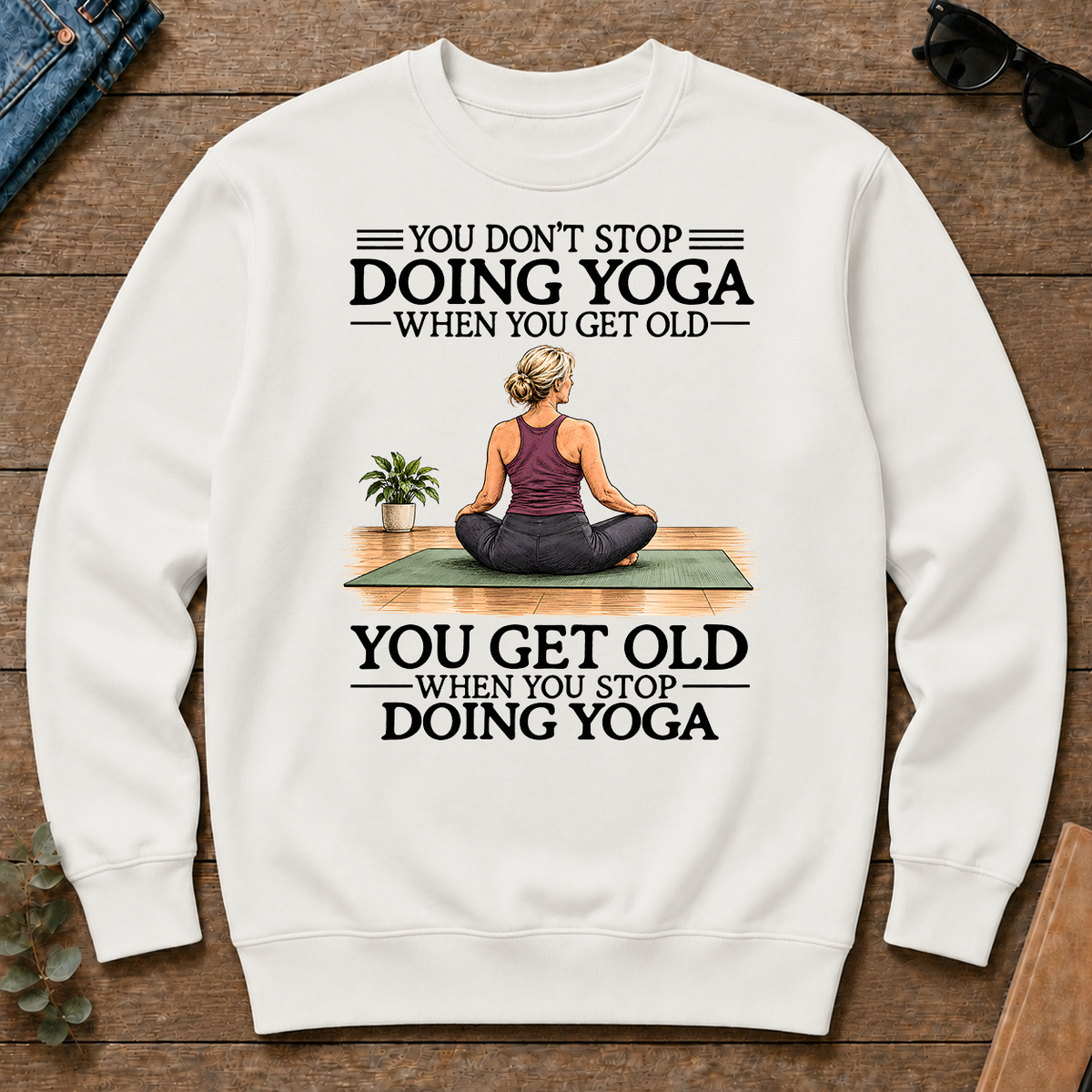 Don't Stop Doing Yoga Woman - white - CS2D-White