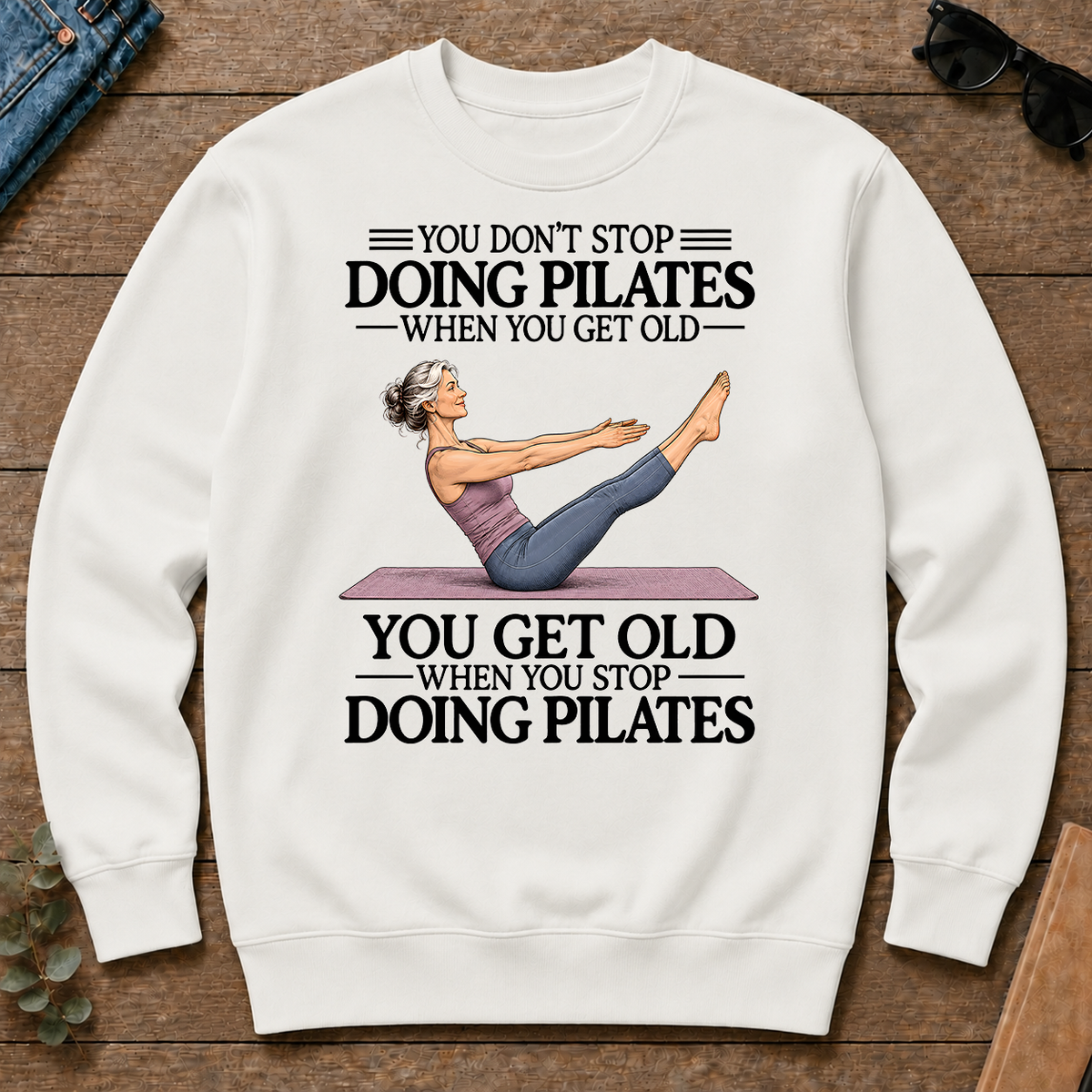 Don't Stop Pilates - white - CS2D-White