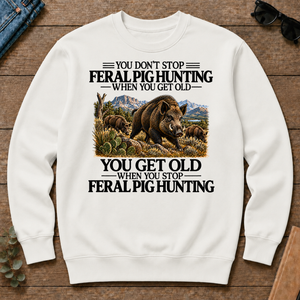 Don't Stop Feral Pig Hunting - white - CS2D-White