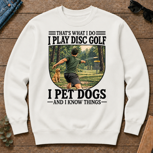 I Play Disc Golf And I Pet Dog - white - CS2D-White