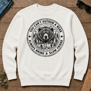 You Can't Outrun A Bear Always Bring A Slow Friend - white - CS2D-White