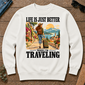Life Is Just Better When I'm Traveling - white - CS2D-White