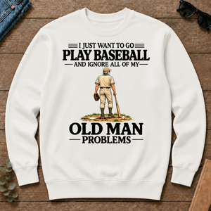 I Just Want To Play Baseball Vintage - white - CS2D-White