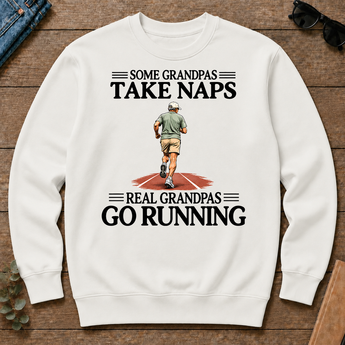 Real Grandpas Go Running Vintage - white - CS2D-White