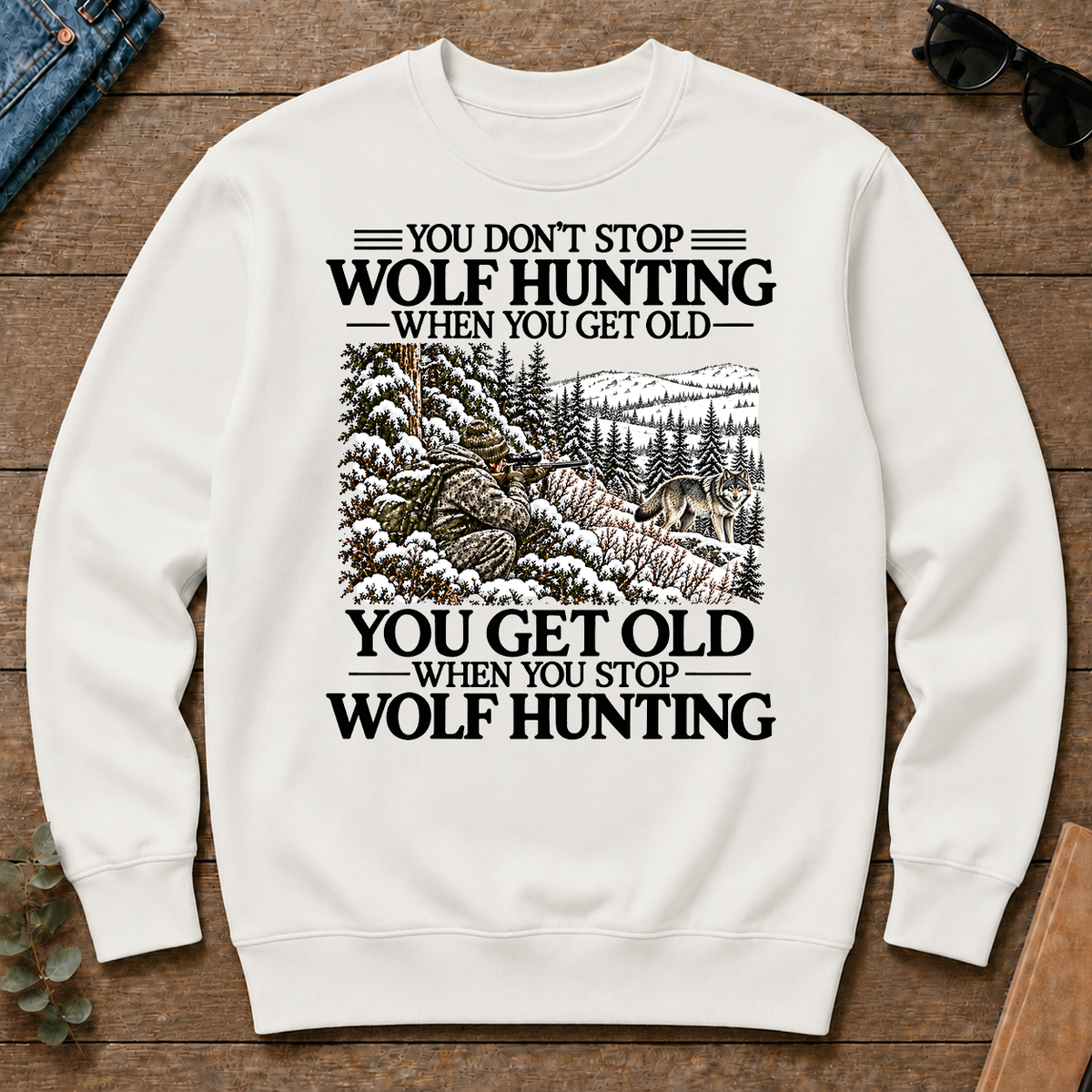 Don't Stop Winter Wolf Hunting Snow - white - CS2D-White