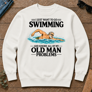 I Just Want To Go Swimming Vintage - white - CS2D-White