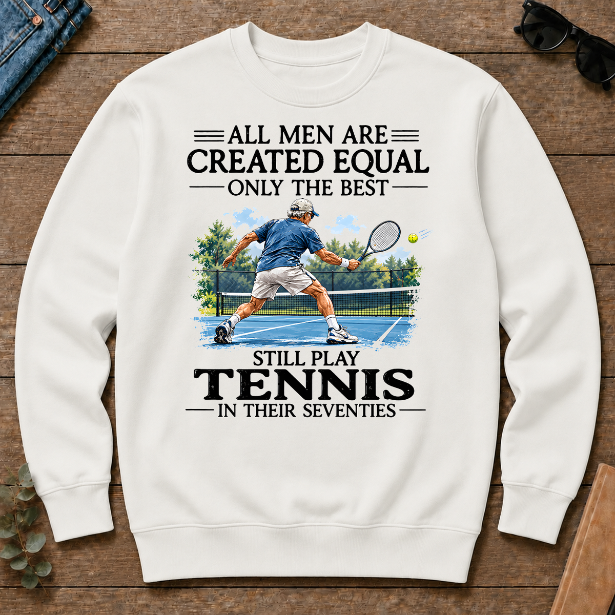 Men Still Playing Tennis In Their Seventies - white - CS2D-White